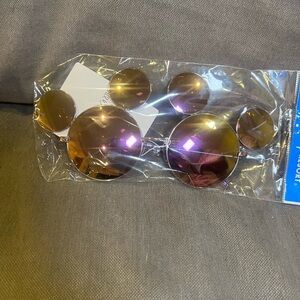 Tokyo Disney Resort Mickey Sunglasses Holographic Silver Gold Purple